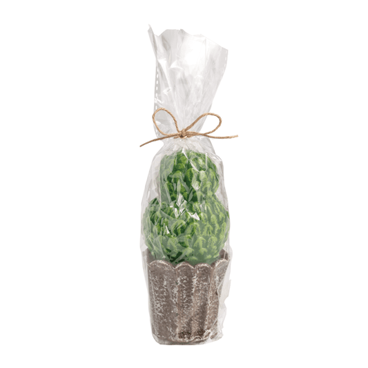 MUD PIE DOUBLE ROUND TOPIARY CANDLE