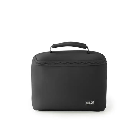 Kusshi Small Makeup Train Case-Black/Pink