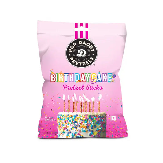 Pop Daddy Snacks Birthday Cake Seasoned Pretzels (Limited Edition) 3.0 oz