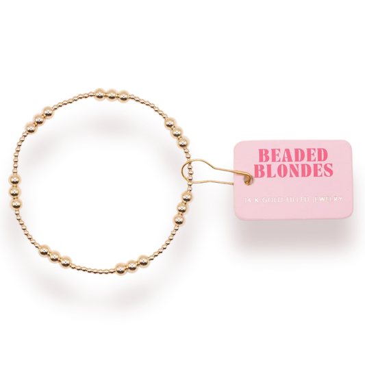 Beaded Blondes ILY Gold Bracelet