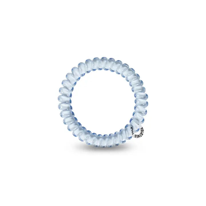 Teleties Spiral Hair Coils | Small | Washed Denim Hair Ties