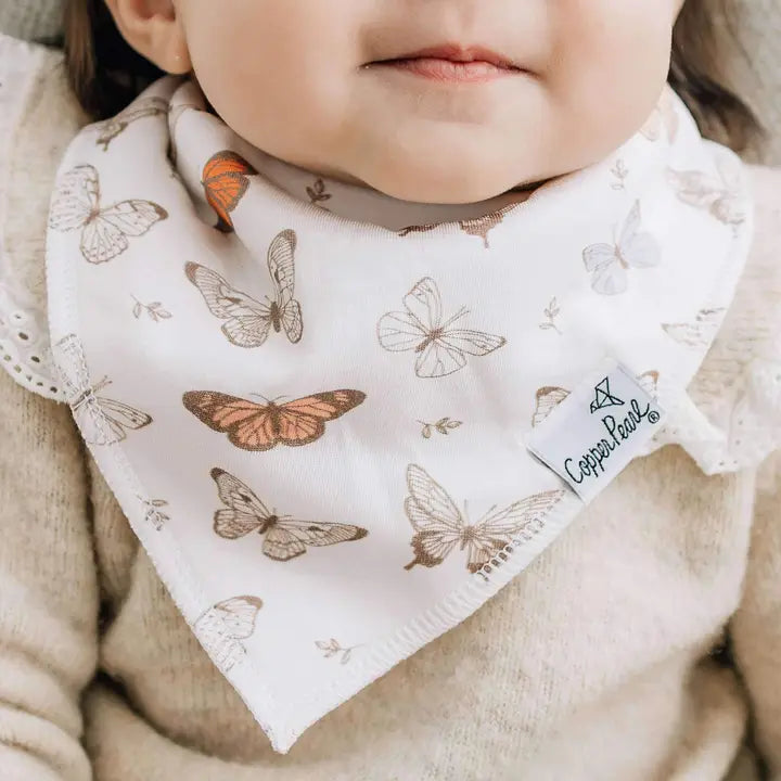 Copper Pearl Baby Bandana Bibs - Flora