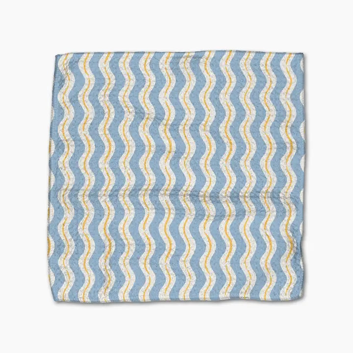 Geometry Lemon Waves Dishcloth Set