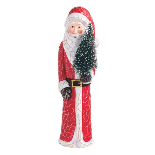 MUD PIE LARGE CARVED SANTA