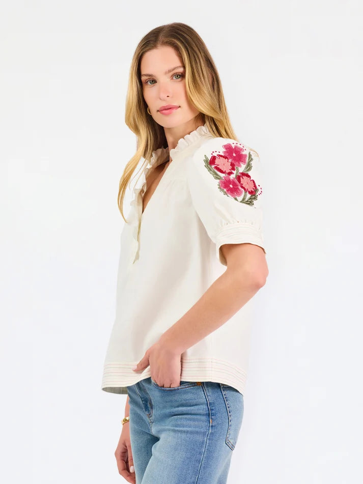 MARY SQUARE Top Emmie Ivory
