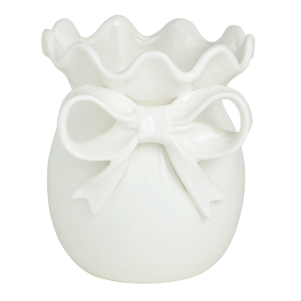 MUD PIE LARGE BOW VASE