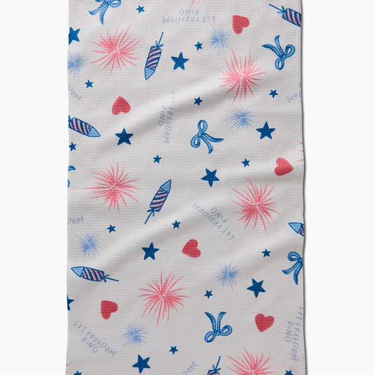 Geometry Freedom Tea Towel