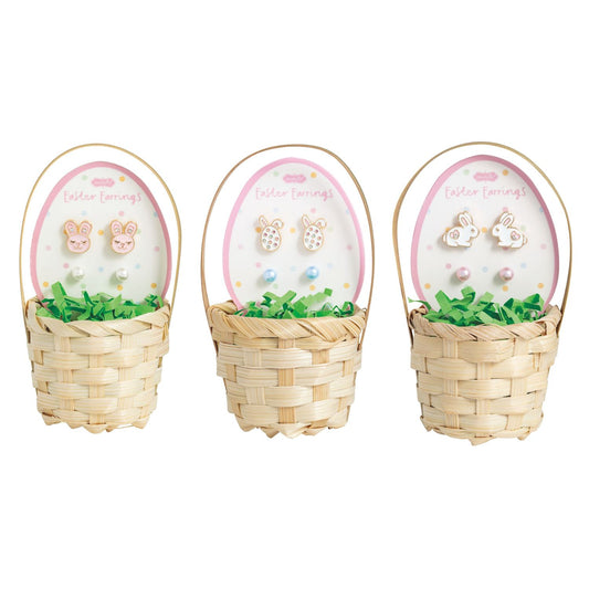 MUD PIE EASTER STUD EARRING BASKET SETS