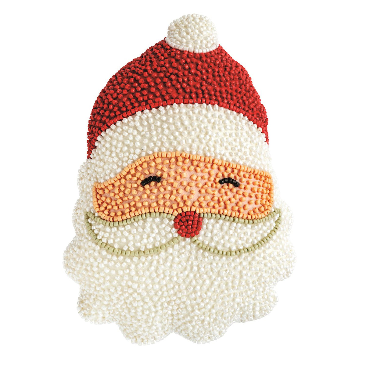 MUD PIE SANTA BEADED PILLOW