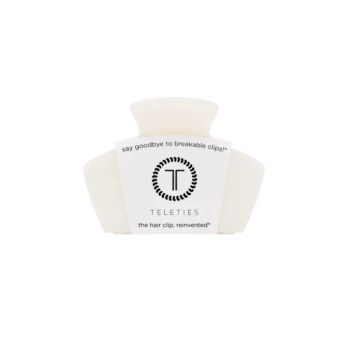 Teleties Classic | Coconut White | Petite | Claw Clip