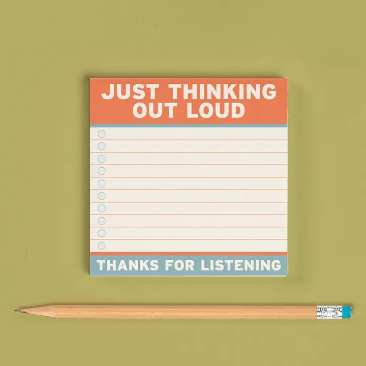 Knock Knock Thinking Out Loud Large Sticky Notes (4 X 4-inches)