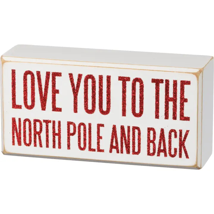 Primitives By Kathy North Pole Box Sign