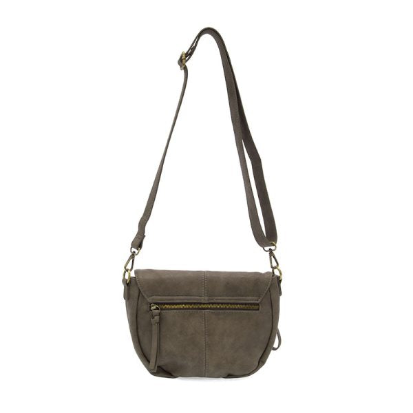 Joy Susan Helene Small Saddle Crossbody-Dark Taupe