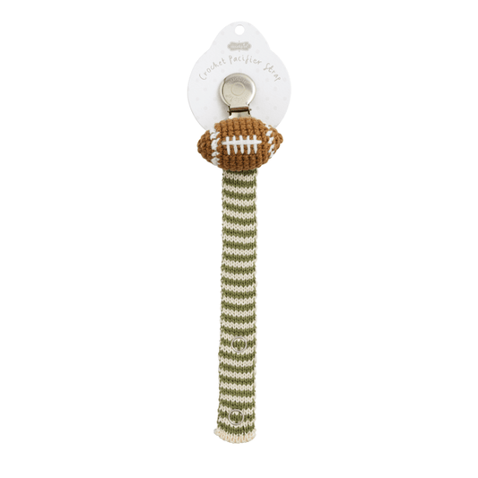 MUD PIE CROCHET FOOTBALL PACY CLIP