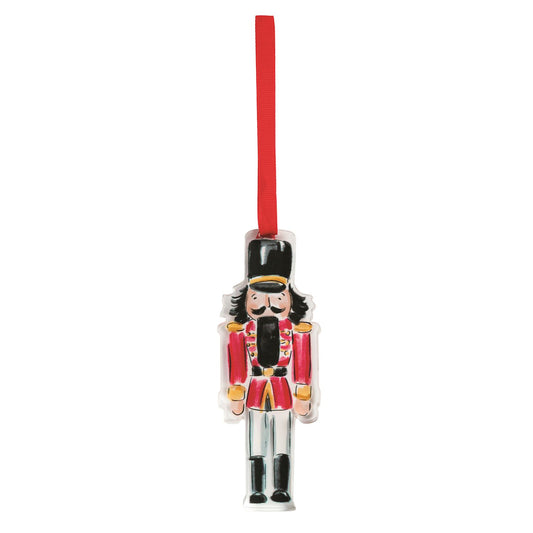 MUD PIE RED ACRYLIC NUTCRACKER ORNAMENT