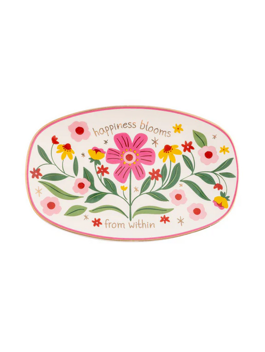 Karma Oval Trinket Dish Happiness Blooms