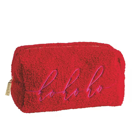 MUD PIE HO HO HO EMBROIDERED POUCH