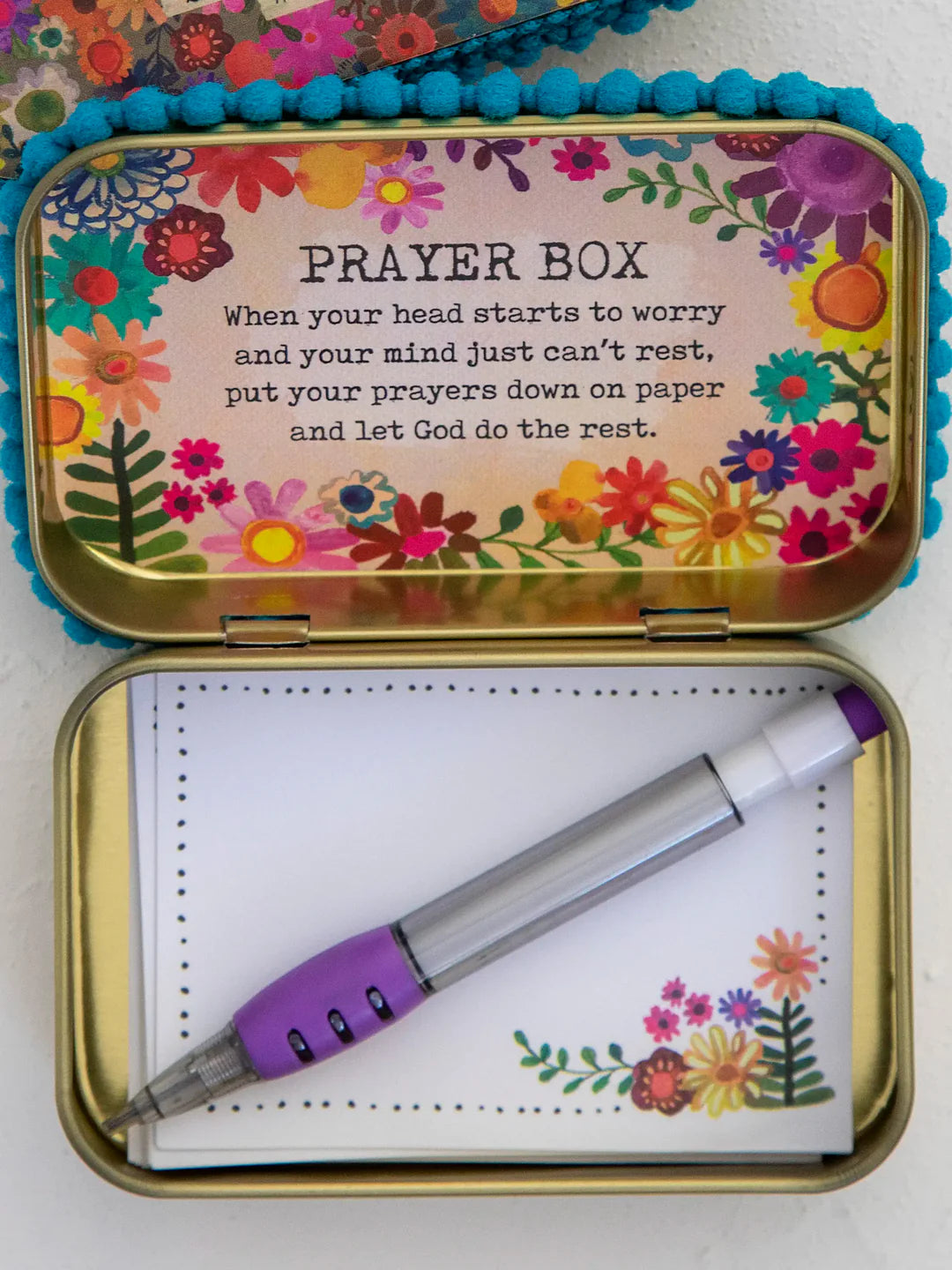 Natural Life Tin Prayer Box-Don't Worry