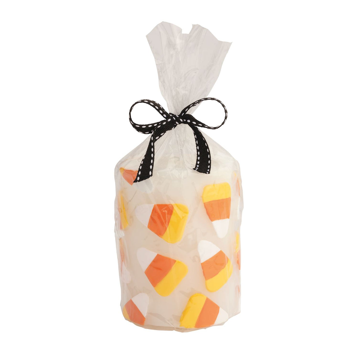 MUD PIE CANDY CORN PILLAR CANDLE