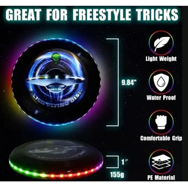 Rgb Glow in the Dark Light-Up Flying Disc