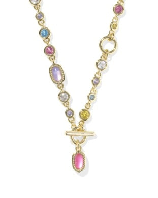 KENDRA SCOTT MINI ELISA ABBIE STRAND NECKLACE GOLD MULTI MIX