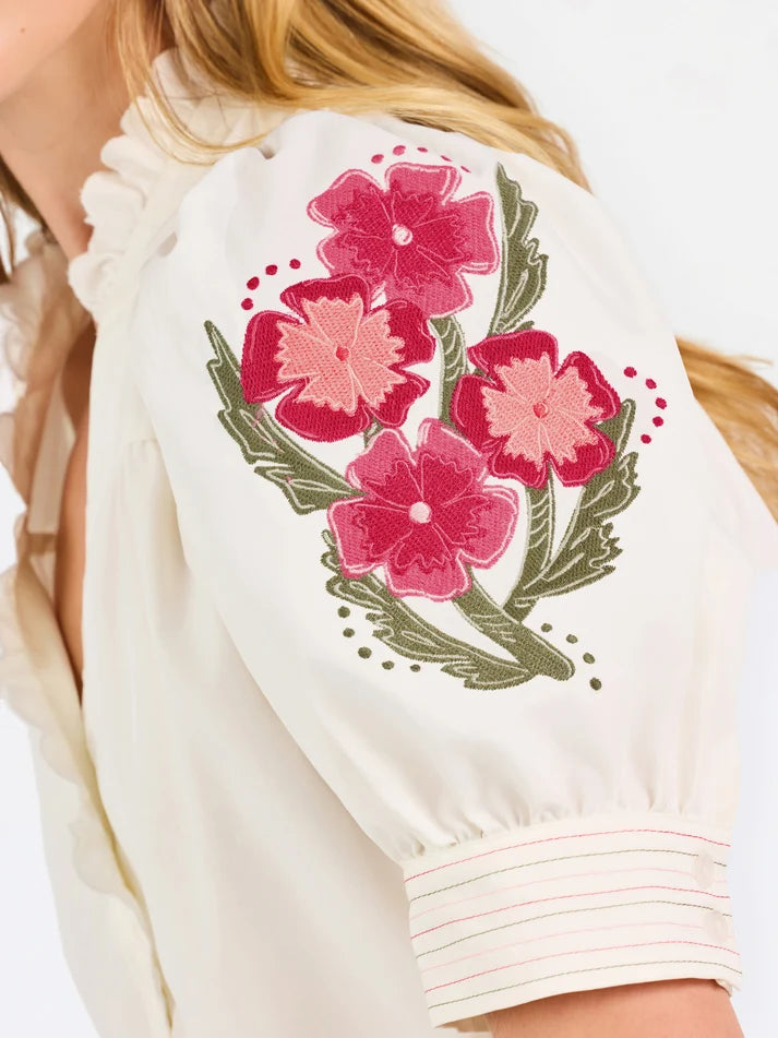 MARY SQUARE Top Emmie Ivory