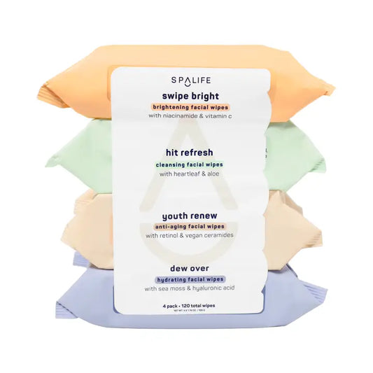 My Spa Life Skincare Makeup Remover Facial Wipes Multi-Pack - 4 Pk