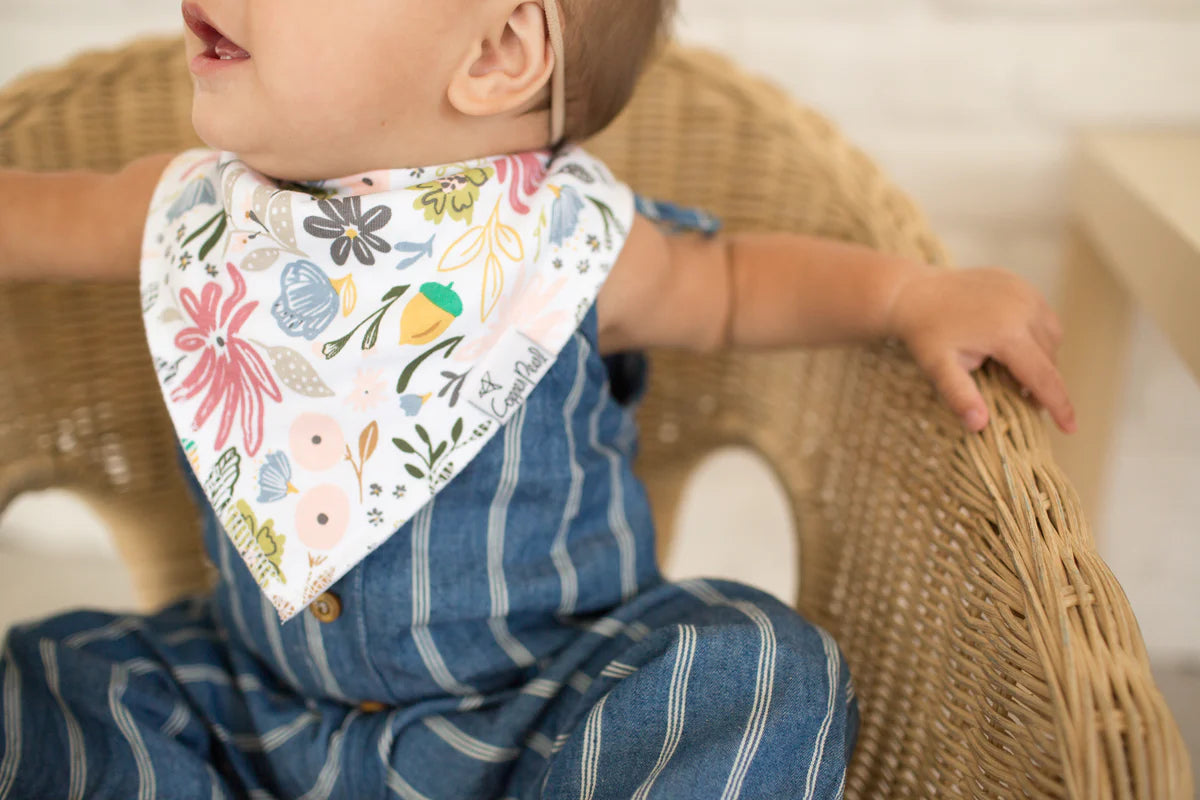 Copper Pearl Olive Baby Bandana Bibs