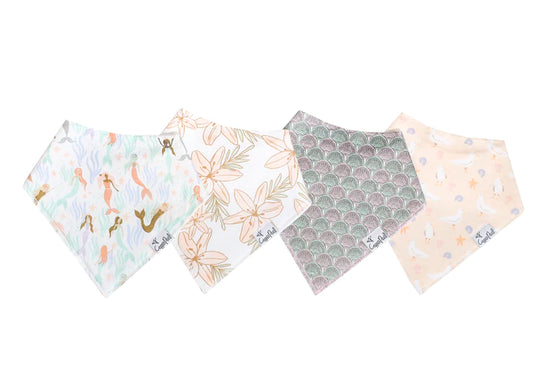 Copper Pearl Coral Bandana Bibs