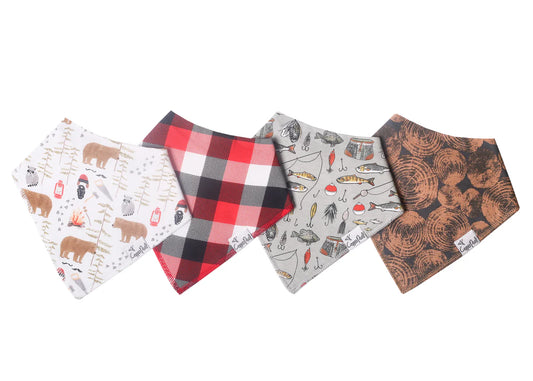 Copper Pearl Lumberjack Baby Bandana Bibs