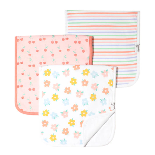 Copper Pearl Cheery Premium Burp Cloths