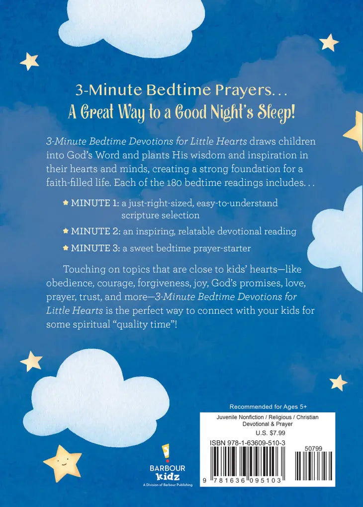 3-Minute Bedtime Devotions For Little Hearts