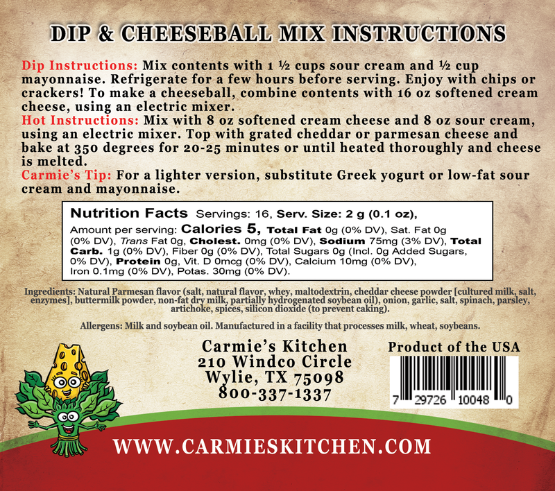 SPINACH PARMESAN DIP MIX-CARMIE'S KITCHEN