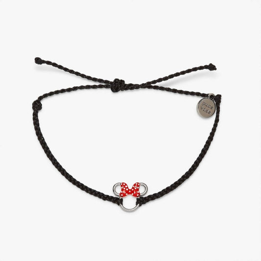 PURA VIDA BRACELETS Minnie Head Silver/Red Charm Bracelet