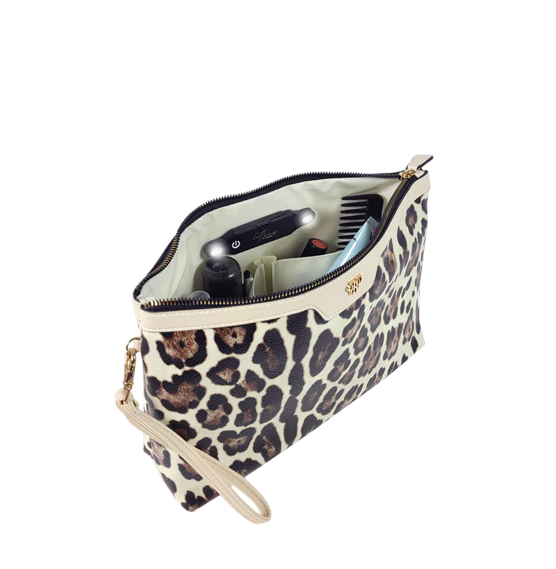 PurseN Litt Makeup Case - Cream Leopard