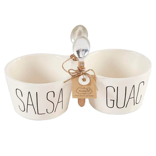 Mudpie Salsa & Guac Double Dip Set