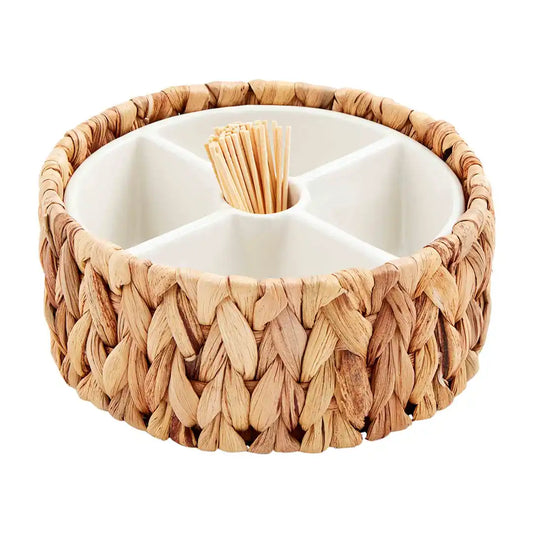 WOVEN TOOTHPICK SERVER SET MUD PIE