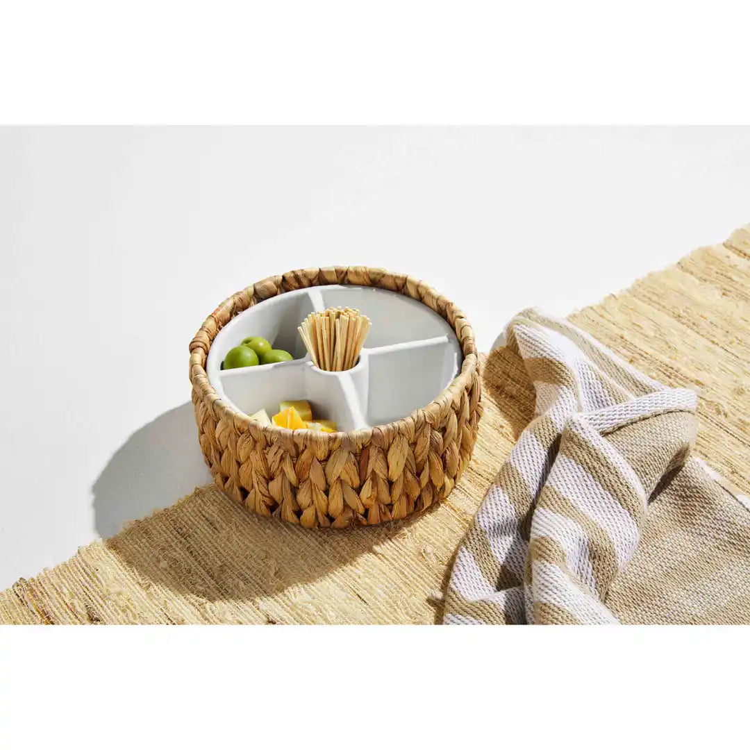 WOVEN TOOTHPICK SERVER SET MUD PIE