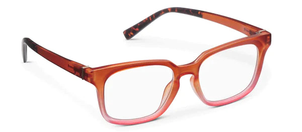 Desert Sunrise Spice/Leopard Tortoise Peepers Blue Light +1.00 Reading Glasses