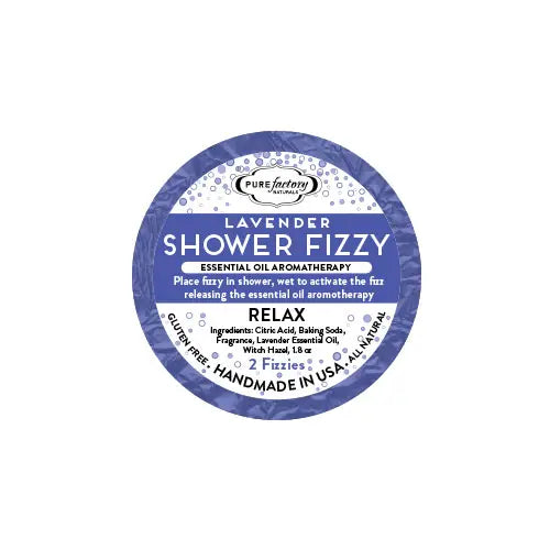 Pure Factory Naturals Shower Fizzy - Lavender Essential Oil