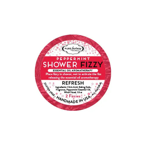 Pure Factory Naturals Shower Fizzy - Peppermint Essential Oil