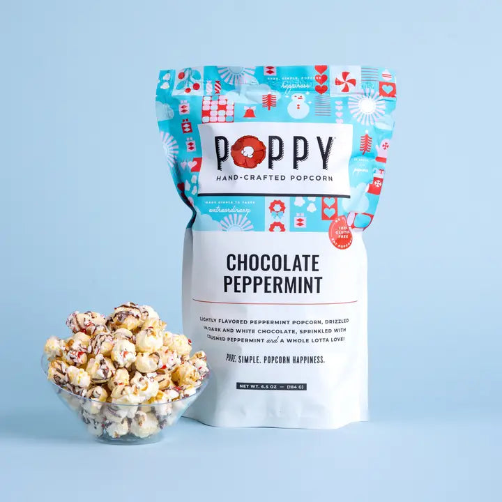 Poppy Chocolate Peppermint Popcorn