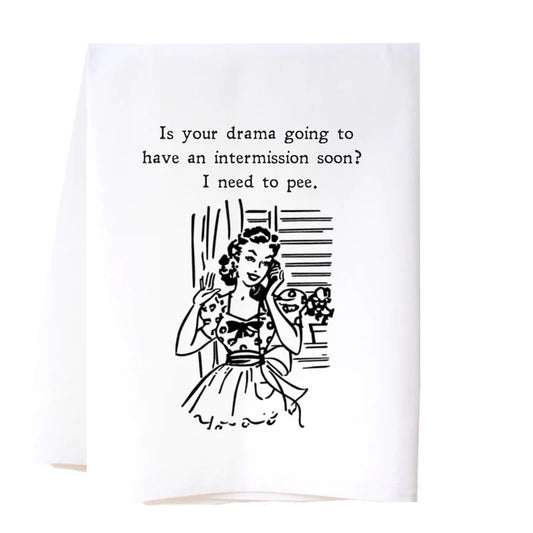 DRAMA INTERMISSION FLOUR SACK TOWEL