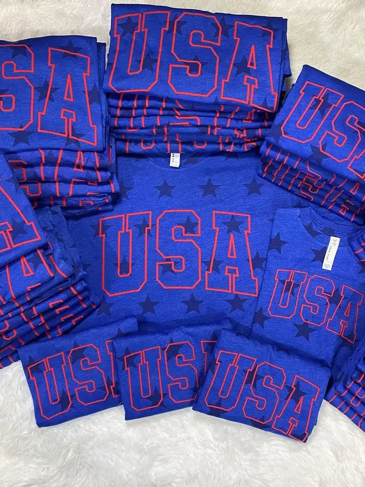 USA Star Puff Short Sleeve Tee