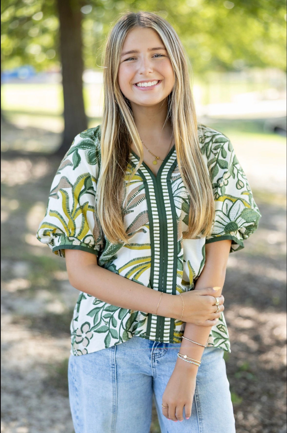 Entro Short Bubble Sleeve Top