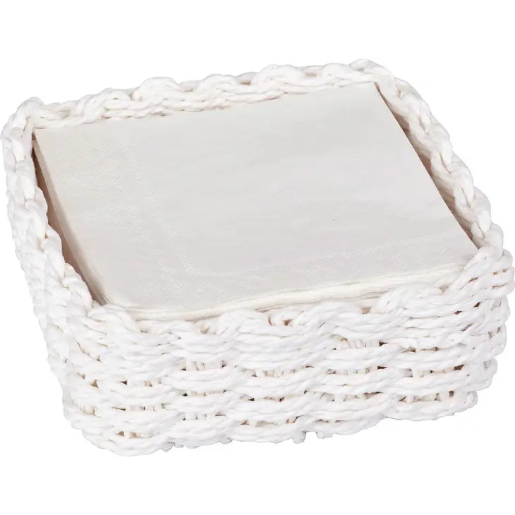 Woven Paper Cocktail Napkin Caddy
